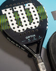 WILSON OPTIX 2025 BLACK WHITE Beginner Round FiberGlass Racket Padel Original