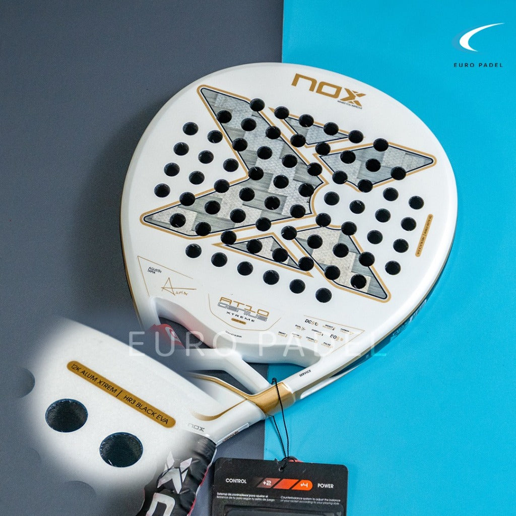 NOX AT10 ALUM XTREME 2026 AGUSTIN TAPIA 12K CARBON Adjustable Weight Rough Racket Padel Original