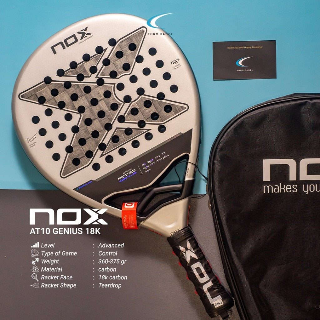NOX AT10 GENIUS 18K ALUM AGUSTIN TAPIA Carbon 18k Racket Padel Original